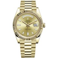 Replica Rolex Day-Date 40 18K Yellow Gold Champagne Dial Men‘s Watch M228238-0005