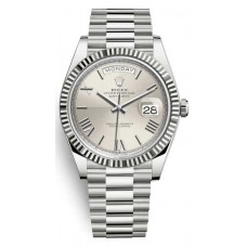 Replica Rolex Day-Date 40 Silver Dial Men‘s Watch M228239-0006&