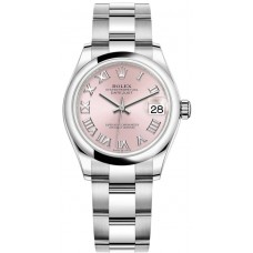 Replica Rolex Datejust 31 Pink Roman Dial Women‘s Watch M278240-0013
