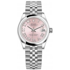Replica Rolex Datejust 31 Pink Roman Dial Women‘s Watch M278240-0014