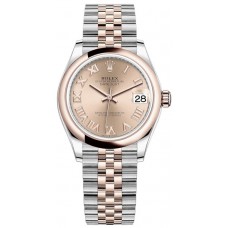 Replica Rolex Datejust 31 Rose Roman Dial Women‘s Watch M278241-0006