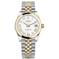 Replica Rolex Datejust 31 and Yellow Gold White Roman Dial Women‘s Watch M278243-0002