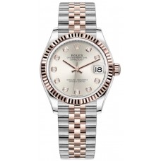 Replica Rolex Datejust 31 Silver Diamond Dial Women‘s Watch M278271-0016