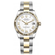 Replica Rolex Datejust 31 and Yellow Gold White Roman Dial Women‘s Watch M278273-0001