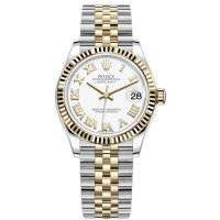 Replica Rolex Datejust 31 and Yellow Gold White Roman Dial Women‘s Watch M278273-0002