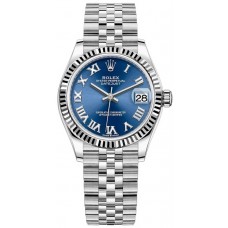 Replica Rolex Datejust 31 and White Gold Blue Roman Dial Women‘s Watch M278274-0034