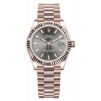 Replica Rolex Datejust 31 Everose Gold Slate Dial Women‘s Watch M278275-0027