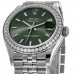 Replica Rolex Datejust 31 White Gold Mint Green Dial Diamond Bezel Women‘s Watch M278384RBR-0021
