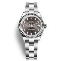 Replica Rolex Lady-Datejust 28 Dark Grey Diamond Dial Women‘s Watch M279174-0016