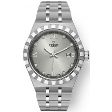 Replica Tudor Royal Silver Diamond Dial Unisex Watch M28300-0002