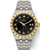 Replica Tudor Royal Black Dial and Yellow Gold Unisex Watch M28303-0003