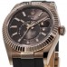 Replica Rolex Sky-Dweller 18kt Everose Gold Chocolate Dial OysterFlex Rubber Strap Men‘s Watch M326235-0005