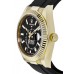 Replica Rolex Sky-Dweller 42mm 18kt Yellow Gold Black Dial Rubber Strap Men‘s Watch M326238-0009