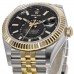 Replica Rolex Sky-Dweller Black Dial Black Yellow Gold &Men‘s Watch M326933-0005