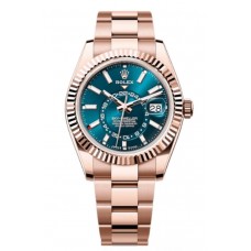 Replica Rolex Sky-Dweller Rose Gold Blue-Green Dial Oyster Men‘s Watch M336935-0001