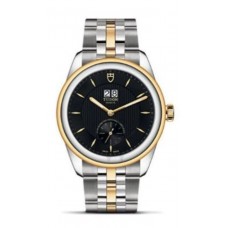 Replica Tudor Glamour Date&amp;Day Black Dial Steel Men‘s Watch M57103-0002