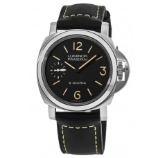 Replica Panerai Luminor Base 44mm Black Dial Steel Men‘s Watch PAM00915