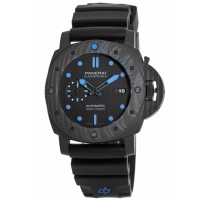 Replica Panerai Submersible 42MM Carbotech? Black Dial Rubber Strap Men‘s Watch PAM00960