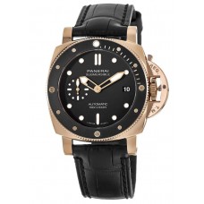 Replica Panerai Submersible 42MM 18kt Rose Gold Case Men‘s Watch PAM00974