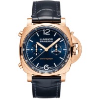Replica Panerai Luminor Chrono 18kt Rose Gold Blue Dial Men‘s Watch PAM01111