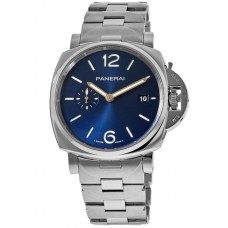 Replica Panerai Luminor Due 42mm Blue Dial Steel Men‘s Watch PAM01124