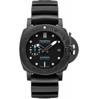 Replica Panerai Submersible Black Dial Rubber Strap Men‘s Watch PAM01231