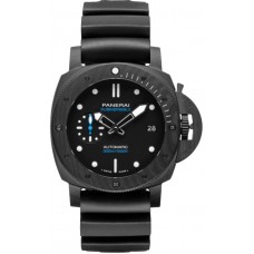 Replica Panerai Submersible Black Dial Rubber Strap Men‘s Watch PAM01231