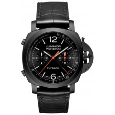 Replica Panerai Luminor Chrono Flyback Ceramica Black Dial Men‘s Watch PAM01298