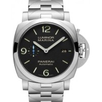 Replica Panerai Luminor Marina 3 Days Black Dial Steel Men‘s Watch PAM01562