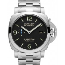Replica Panerai Luminor Marina 3 Days Black Dial Steel Men‘s Watch PAM01562
