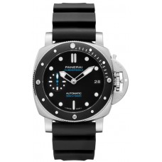 Replica Panerai Submersible Black Dial Rubber Strap Men‘s Watch PAM01683