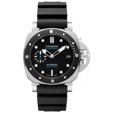 Replica Panerai Submersible Black Dial Rubber Strap Men‘s Watch PAM02683