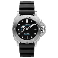 Replica Panerai Submersible Black Dial Rubber Strap Men‘s Watch PAM02973
