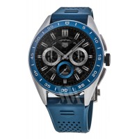 Replica Tag Heuer Connected Calibre E4 - 45mm Blue Rubber Strap Men‘s Watch SBR8A11.BT6260