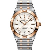 Replica Breitling Chronomat Quartz 32 Mother of Pearl Diamond Dial Rose Gold &Steel Women‘s Watch U77310101A2U1