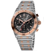 Replica Breitling Chronomat B01 42 Grey Chronograph Dial Rose Gold &Steel Men‘s Watch UB0134101B1U1