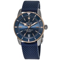 Replica Breitling Superocean Heritage 42 Blue Dial Rose Gold &Steel Rubber Strap Men‘s Watch UB2010161C1S1