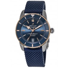 Replica Breitling Superocean Heritage 42 Blue Dial Rose Gold &Steel Rubber Strap Men‘s Watch UB2010161C1S1