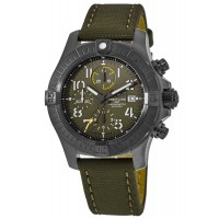 Replica Breitling Avenger Chronograph 45 Night Mission Black Titanium Green Dial Men‘s Watch V13317101L1X1