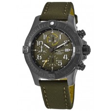 Replica Breitling Avenger Chronograph 45 Night Mission Black Titanium Green Dial Men‘s Watch V13317101L1X1