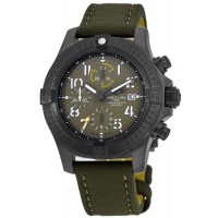Replica Breitling Avenger Chronograph 45 Night Mission Green Dial Titanium Case Men‘s Watch V13317101L1X2
