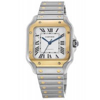 Replica Cartier Santos De Cartier Medium Yellow Gold and Men‘s Watch W2SA0016