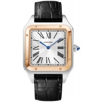 Replica Cartier Santos Dumont Extra Large Rose Gold and Black Men‘s Watch W2SA0017