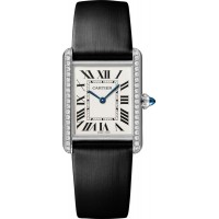 Replica Cartier Tank Must Large Silver Dial Diamond Women‘s Watch W4TA0017