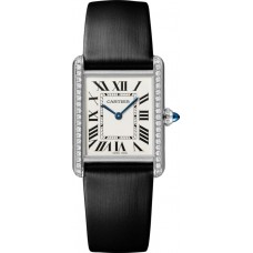 Replica Cartier Tank Must Large Silver Dial Diamond Women‘s Watch W4TA0017