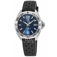 Replica Tag Heuer Formula 1 Quartz Blue Dial Black Rubber Strap Men‘s Watch WAZ1118.FT8023