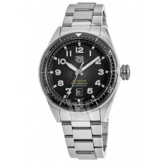 Replica Tag Heuer Autavia Calibre 5 Chronometer Black Dial Steel Men‘s Watch WBE5114.EB0173