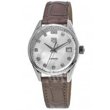 Replica Tag Heuer Carrera Quartz Diamond Dial Taupe Women‘s Watch WBK1318.FC8258