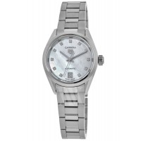 Replica Tag Heuer Carrera Automatic Mother of Pearl Diamond Dial Steel Women‘s Watch WBN2412.BA0621