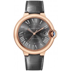 Replica Cartier Ballon Bleu de Cartier Grey Dial 18K Rose Gold Men‘s Watch WGBB0050